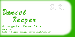 daniel keczer business card