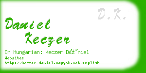 daniel keczer business card